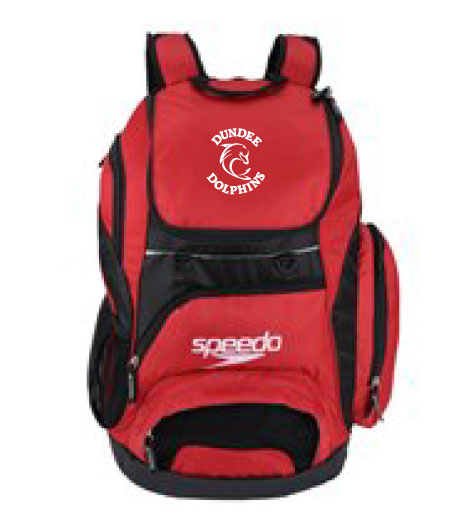 Q. Dolphin Speedo Red Backpack
